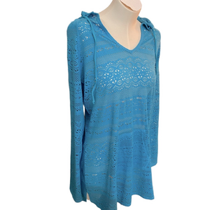 Hooded Swim lace Cover-up